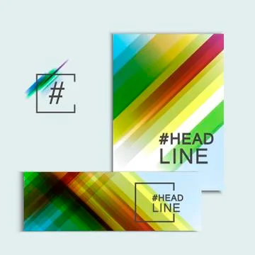 Abstract color lines to design covers, books, banners, posters Stock Illustration