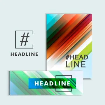 Abstract color lines to design covers, books, banners, posters Stock Illustration