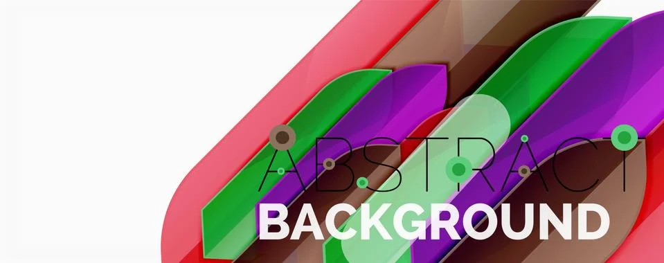 Abstract color lines dynamic background, modern material design style Illustrazione stock