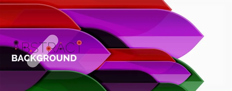Abstract color lines dynamic background, modern material design style Stock Illustration