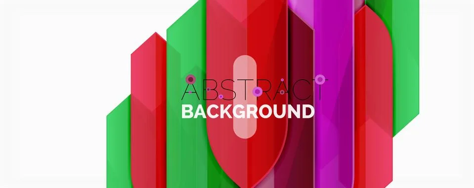 Abstract color lines dynamic background, modern material design style Stock Illustration