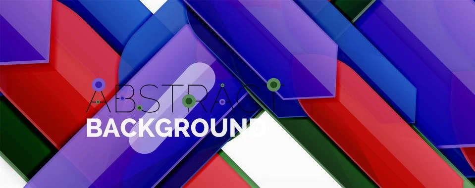 Abstract color lines dynamic background, modern material design style Stock Illustration