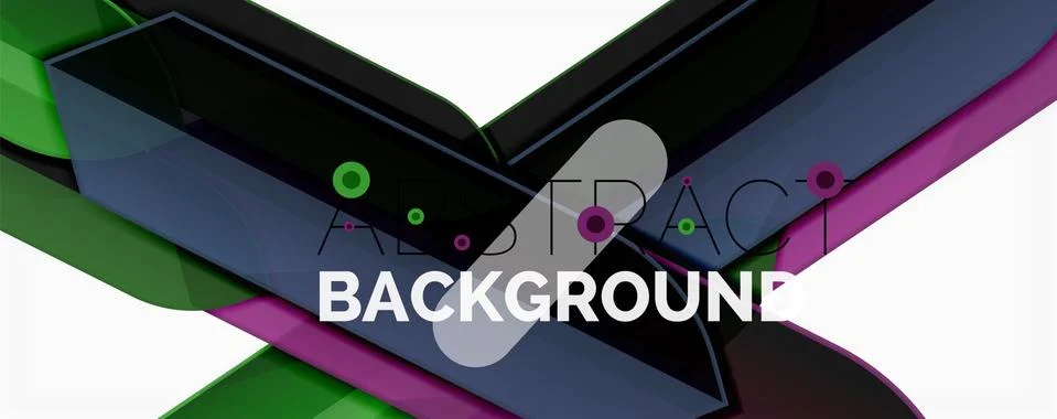 Abstract color lines dynamic background, modern material design style Stock Illustration