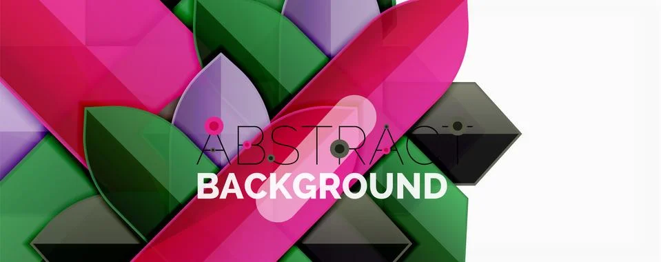 Abstract color lines dynamic background, modern material design style Stock Illustration