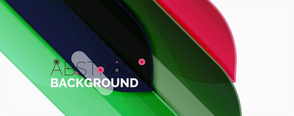 Abstract color lines dynamic background, modern material design style Stock Illustration