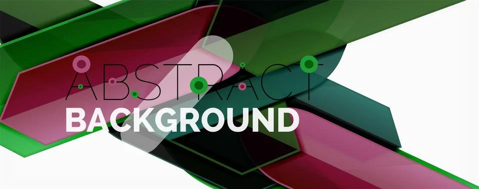 Abstract color lines dynamic background, modern material design style Stock Illustration