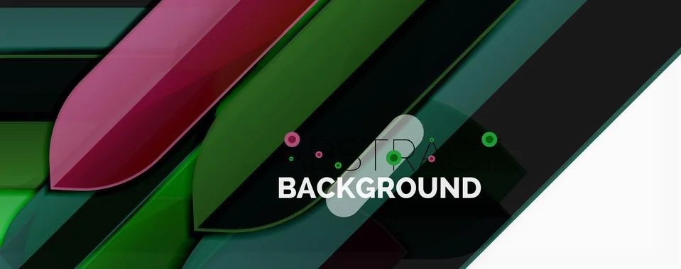 Abstract color lines dynamic background, modern material design style Illustrazione stock