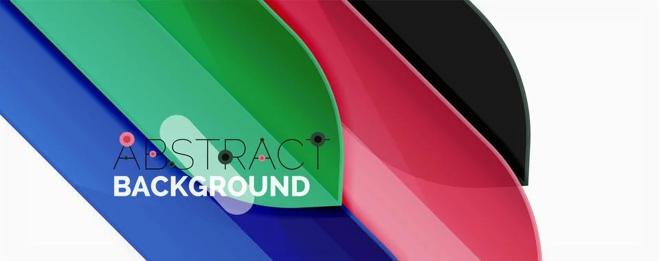Abstract color lines dynamic background, modern material design style イラスト素材