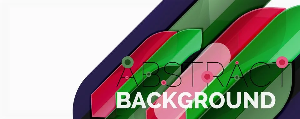 Abstract color lines dynamic background, modern material design style イラスト素材