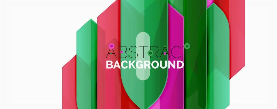 Abstract color lines dynamic background, modern material design style Illustrazione stock