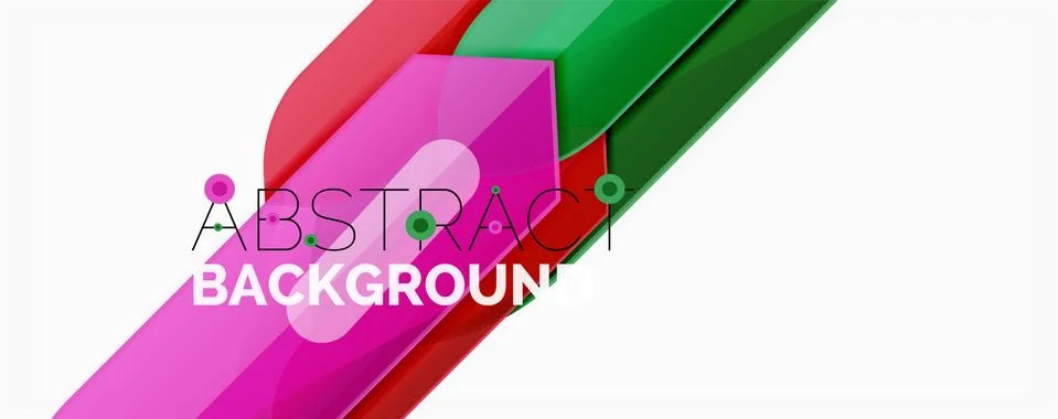 Abstract color lines dynamic background, modern material design style Illustrazione stock