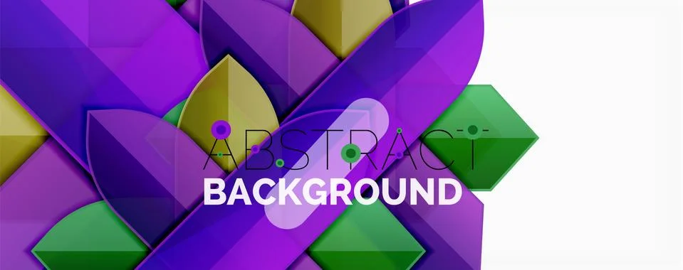 Abstract color lines dynamic background, modern material design style Illustrazione stock