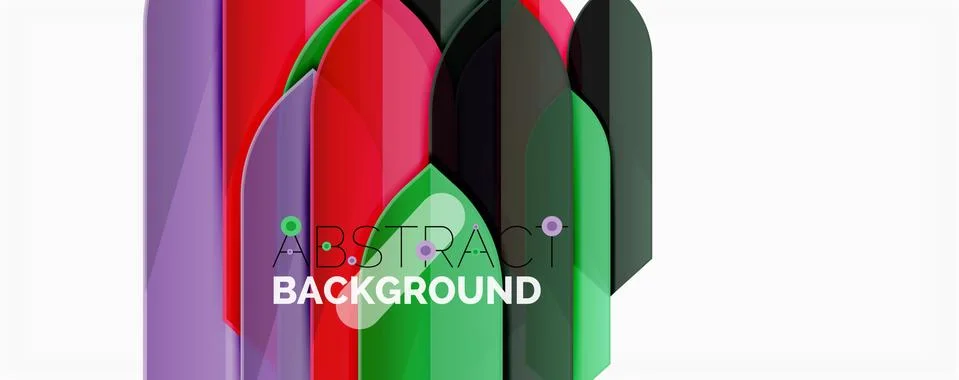 Abstract color lines dynamic background, modern material design style Stock Illustration