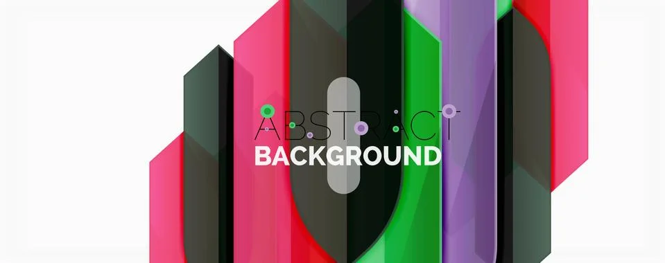 Abstract color lines dynamic background, modern material design style Illustrazione stock
