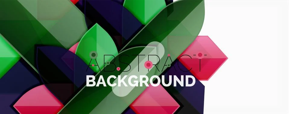 Abstract color lines dynamic background, modern material design style Illustrazione stock
