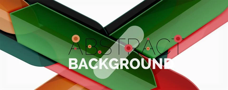 Abstract color lines dynamic background, modern material design style Stock Illustration
