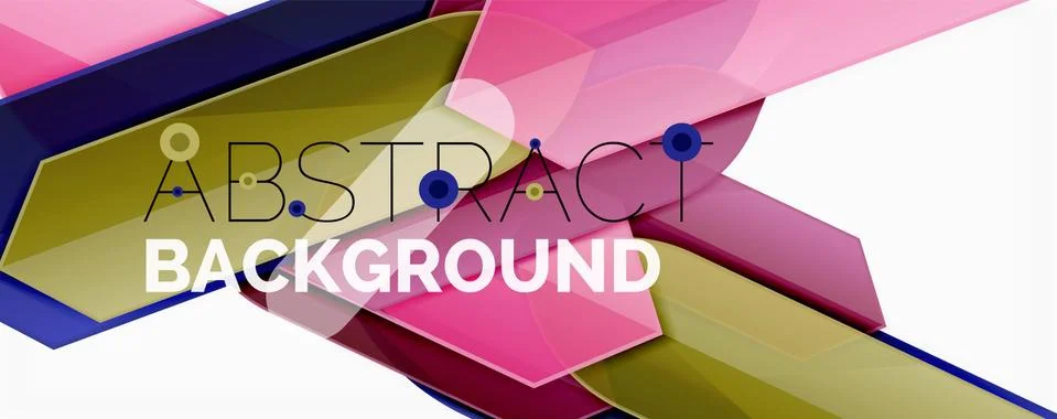 Abstract color lines dynamic background, modern material design style Stock Illustration