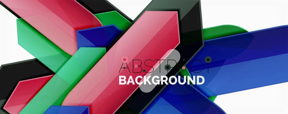 Abstract color lines dynamic background, modern material design style Illustrazione stock