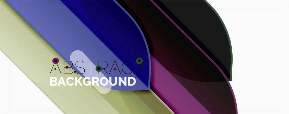 Abstract color lines dynamic background, modern material design style Stock Illustration