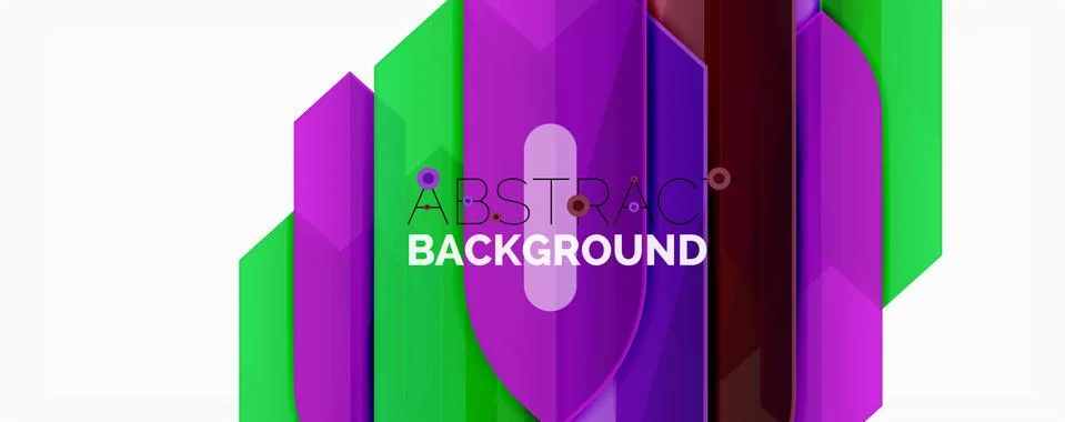 Abstract color lines dynamic background, modern material design style Illustrazione stock