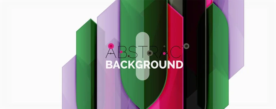 Abstract color lines dynamic background, modern material design style Illustrazione stock