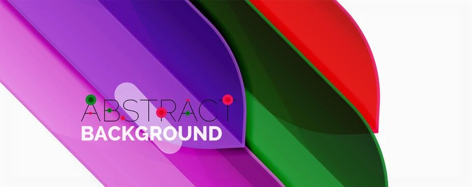 Abstract color lines dynamic background, modern material design style Stock Illustration