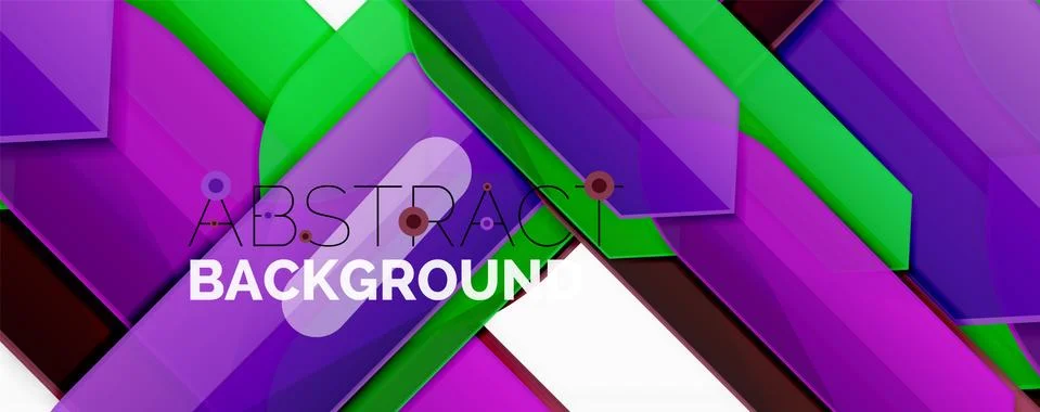 Abstract color lines dynamic background, modern material design style Stock Illustration