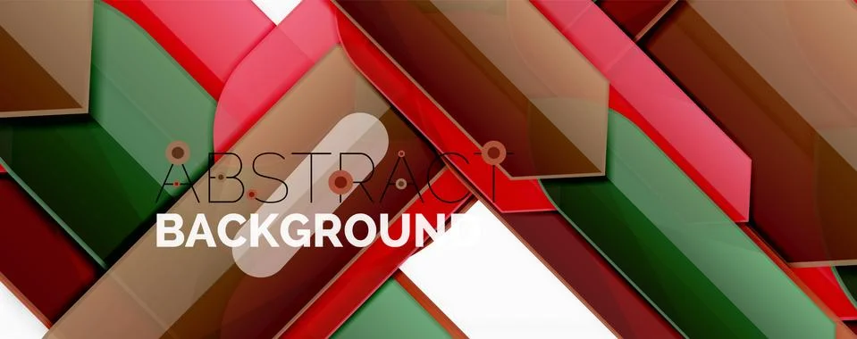 Abstract color lines dynamic background, modern material design style Illustrazione stock
