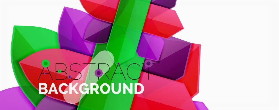 Abstract color lines dynamic background, modern material design style Stock Illustration