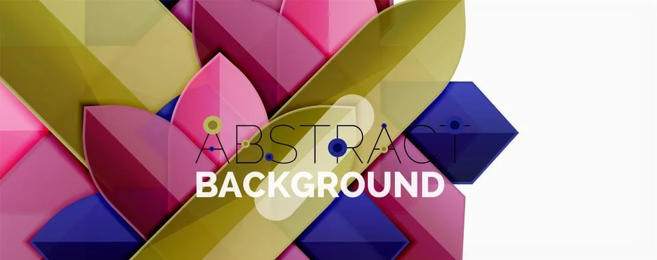 Abstract color lines dynamic background, modern material design style Illustrazione stock