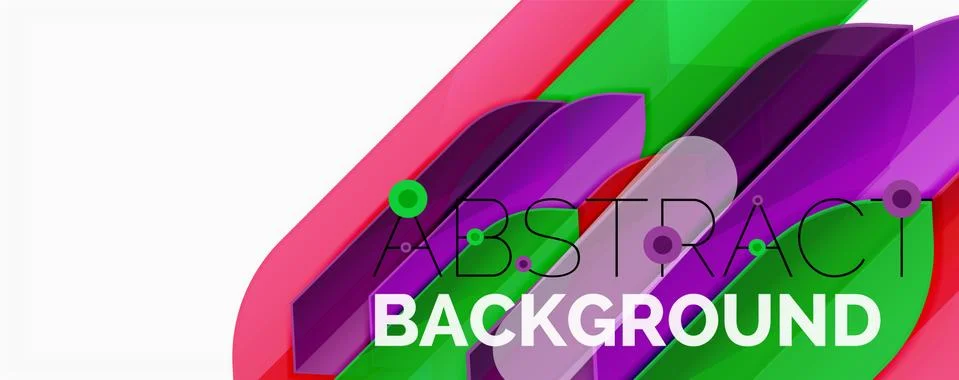 Abstract color lines dynamic background, modern material design style Illustrazione stock