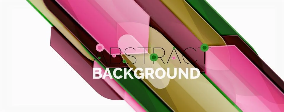Abstract color lines dynamic background, modern material design style Stock Illustration