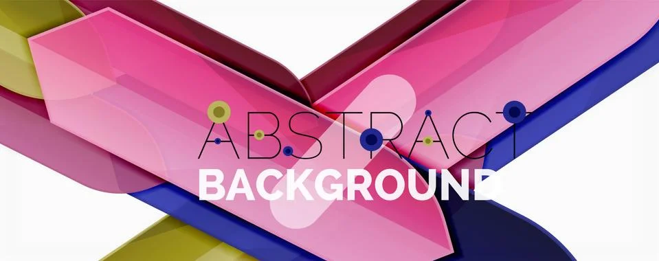 Abstract color lines dynamic background, modern material design style イラスト素材
