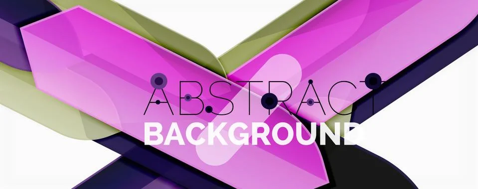 Abstract color lines dynamic background, modern material design style Stock Illustration