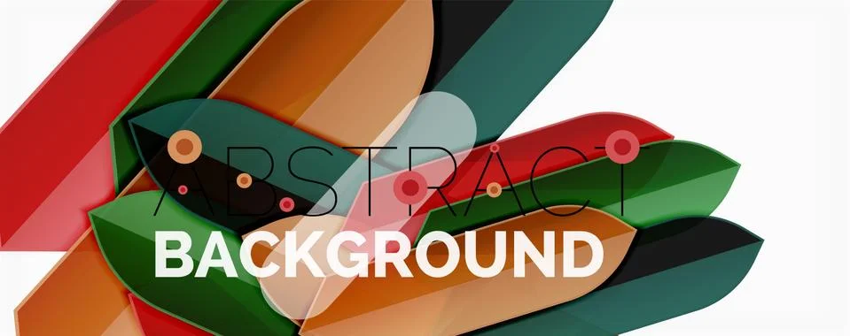 Abstract color lines dynamic background, modern material design style Illustrazione stock