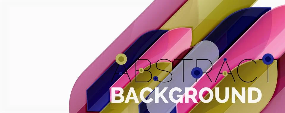 Abstract color lines dynamic background, modern material design style Stock Illustration