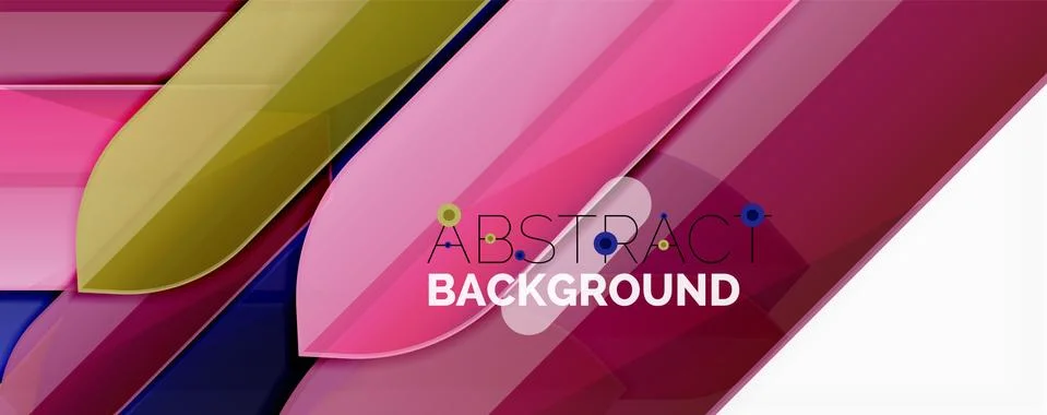 Abstract color lines dynamic background, modern material design style Illustrazione stock