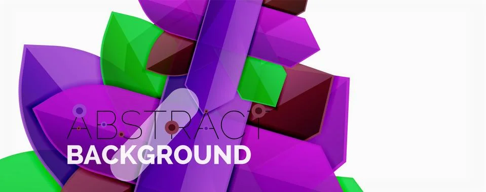 Abstract color lines dynamic background, modern material design style イラスト素材