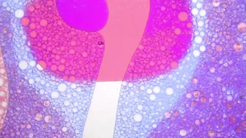 Abstract Color Liquid Element Water Drops. Pink, blue, white colors Stock Footage 147990671