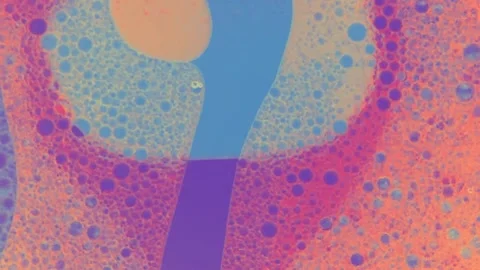 Abstract Color Liquid Element Water Drops. Red, purple, blue colors Stock Footage 147993821