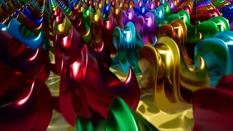 Abstract color metal stuff intro for your video Video stock 104618436