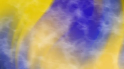 Abstract color motion background with yellow and gold waves Vidéo 330166226
