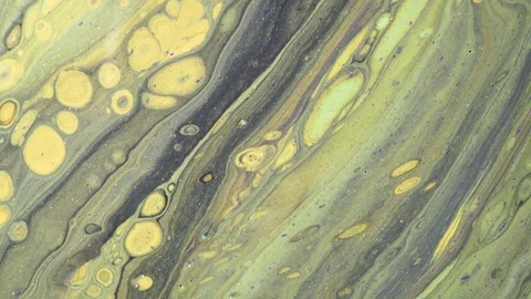 Abstract color moving background from spilled paints closeup Video stock 119821435