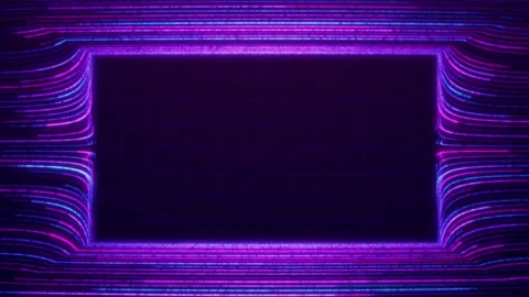 Abstract Color Neon Box Frame Background Video stock 137469959