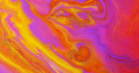 Abstract Color Paint Pattern Flowing Dripping Chaos Space Display Colors Slow Stock Footage