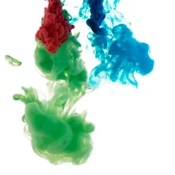 Abstract color paint in water Stock Photos