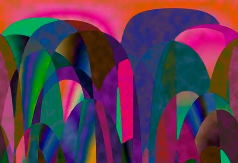Abstract color painting by computer Stock Illustration
