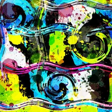 Abstract color pattern in graffiti style. Quality vector illustration for you Stock-Illustration