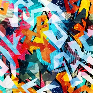 Abstract color pattern in graffiti style. Quality vector illustration for you Illustrazione stock