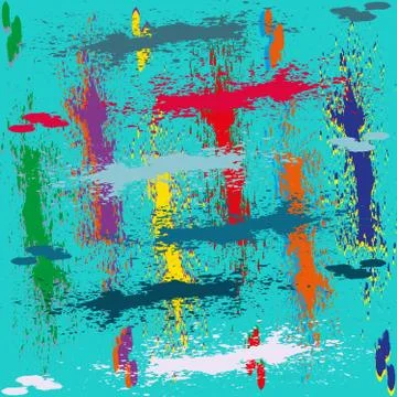 Abstract color pattern in graffiti style quality vector illustration for your Stock Illustration